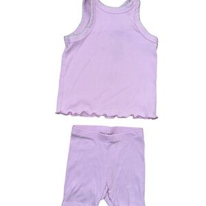 Lilac Tank Top and Shorts Set